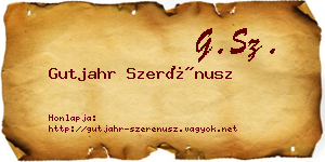 Gutjahr Szerénusz névjegykártya
